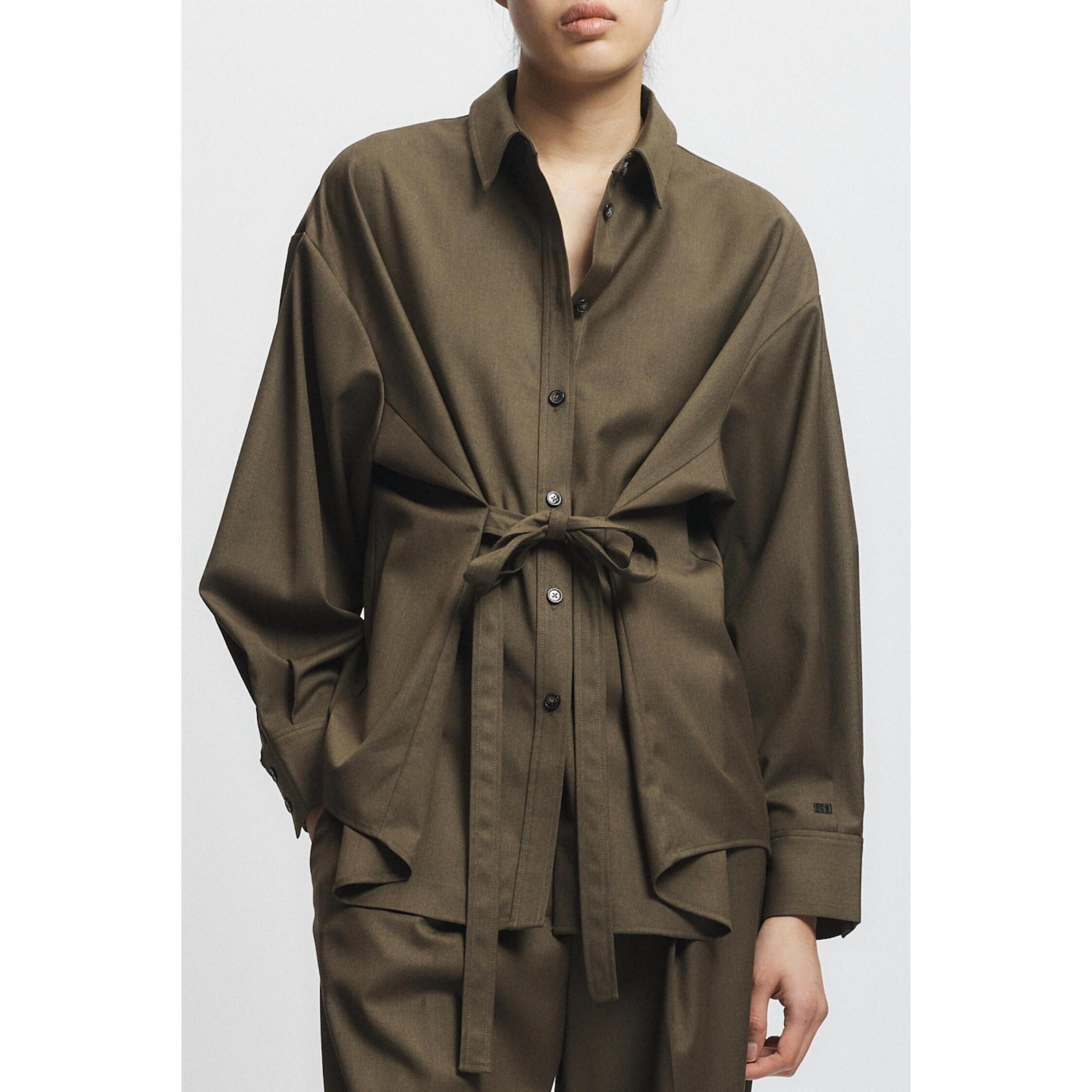 New Saint Art Kinn Oversized Shirt In Olive